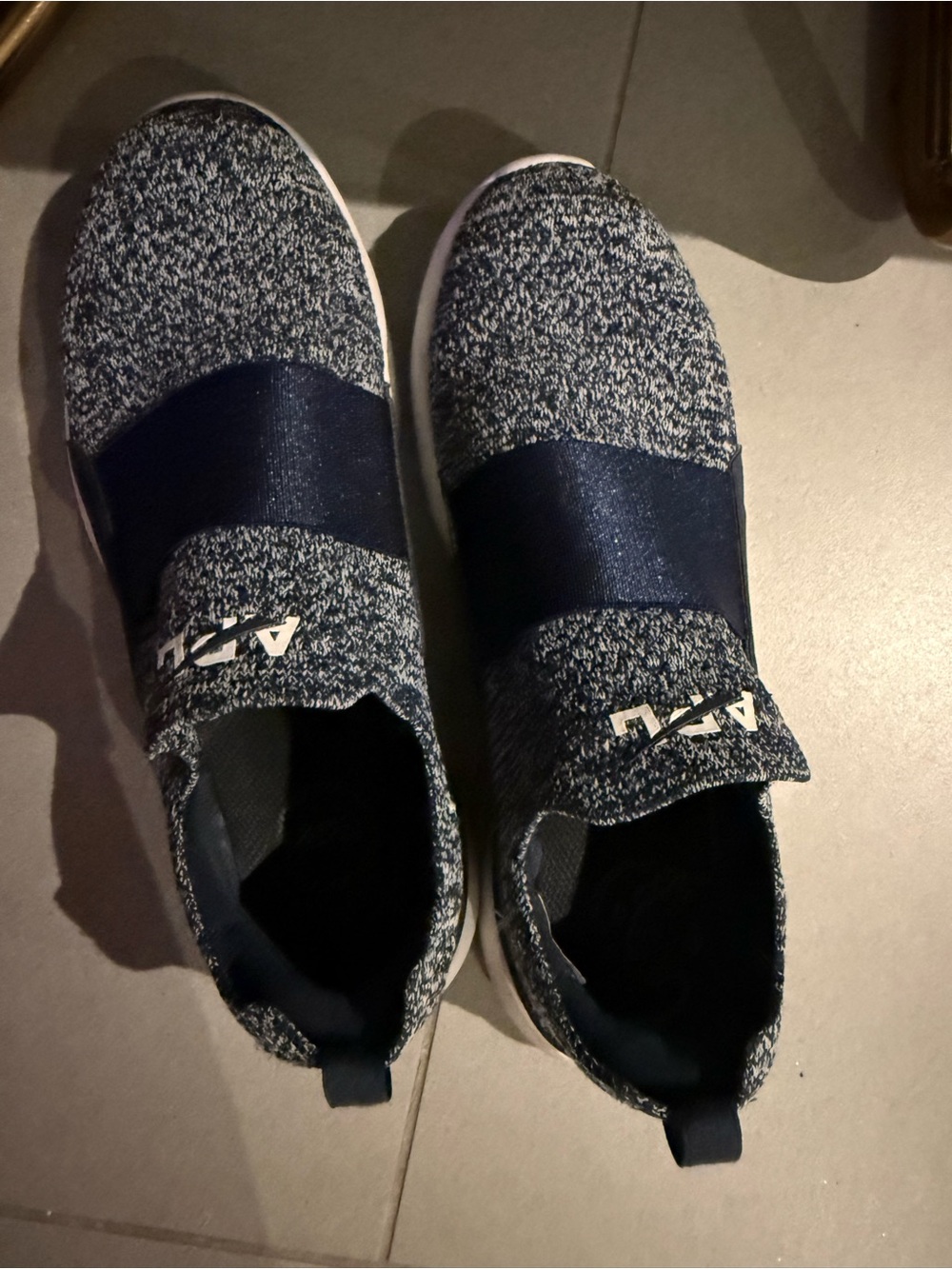 APL Navy Knit Slip-On Sneakers